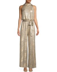 Vince Camuto Metallic Halter Jumpsuit