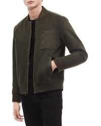calvin klein wool bomber jacket