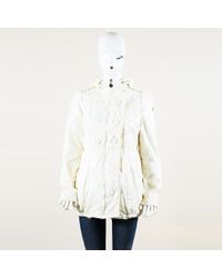 Moncler Nylon Hooded Drawstring Jacket - White