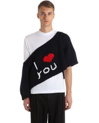 raf simons i love you sweater