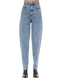 Étoile Isabel Marant Corsy J Boyfriend Cotton Denim Jeans - Blue