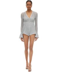 Alice McCALL Tuta In Lurex Crochet - Metallizzato