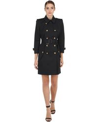 Givenchy Abrigo Trench De Lona De Algodón - Azul