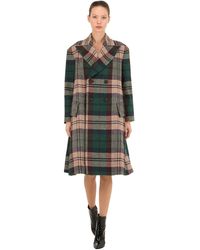 Vivienne Westwood Virgin Wool Plaid Coat - Green