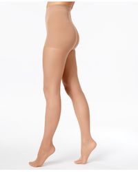 Hanes Perfect Nudes Run Resistant Girl-short Tummy-control Pantyhose Sheers - Natural