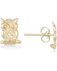 Lucky Brand Silver And Gold Tone Shaky Owl Earrings In Lucky Brand Silver And Gold Tone Shaky Owl Earrings In