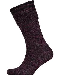 HUNTER Original Striped Aurora Borealis Knitted Socks Hyper Pink - Multicolour
