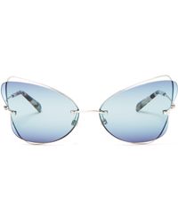 Valentino Butterfly Rimless Metal Sunglasses - Multicolour