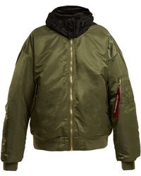 Vetements Oversized Bomber Jacket - Green