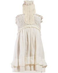 Isabel Marant Corded Halterneck Gauze Playsuit - White