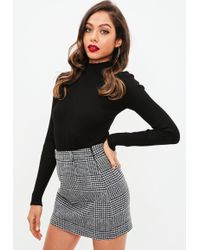 dogtooth skirt topshop