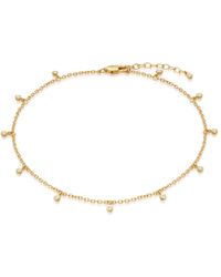 Missoma Gold Interstellar Drop Anklet - Metallic