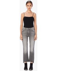 Mother The Insider Crop Step Fray Tag, You're It! - Black