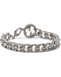 Men S Gucci Bracelets Page 4 Gucci Rhodium Plated Chain Bracelet Lyst