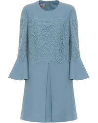Valentino Minikleid aus Wolle und Seide - Blau