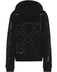 Off-White c/o Virgil Abloh Sweat-shirt à capuche imprimé en coton - Noir
