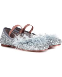 miu miu glitter flats