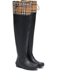 Burberry Bottes en caoutchouc et néoprène - Noir