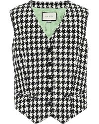 Gucci Gilet in pied-de-poule - Nero
