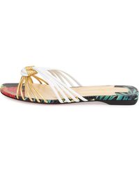 Christian louboutin Ares Leather Red Sole Espadrille in Khaki (red ...  