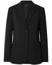 Theory Blazer En Laine Mélangée Classic - Noir