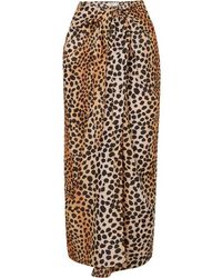 RIXO London Isla Leopard-print Cotton And Silk-blend Pareo - Multicolour