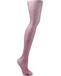 Falke Polka-dot 15 Denier Tights - Purple