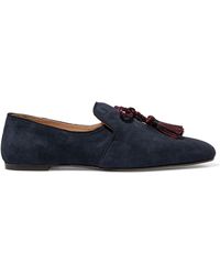 j crew navy flats