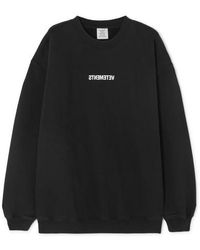 Vetements Sweat En Jersey De Coton Imprimé - Noir