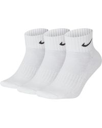 Nike Socquettes de training Cushion (3 paires) - Blanc