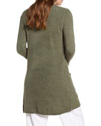 Barefoot Dreams Barefoot Dreams Cable Knit Drape Front Cardigan In