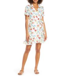 charles henry floral wrap dress