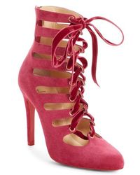 Lyst - Christian Louboutin Dugueclina Side Dip Red Sole Bootie in Purple