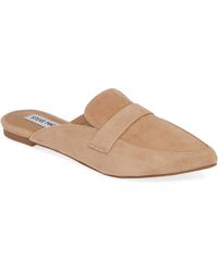 steve madden tan suede mules