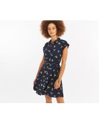 oasis bird print shirt dress