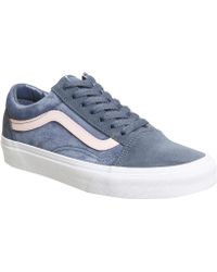 Lyst Vans Old Skool Lite Suede Canvas Port Royal Vans Old Skool Trainers Lyst