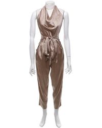 Diane von Furstenberg Jumpsuit "Carolette" aus Satin - Natur