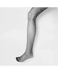 River Island Polka Dot Tights - Black
