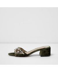 river island mules flat