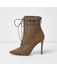 river island cream slouch boots