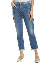 7 For All Mankind 7 For All Mankind Josefina Powder High-waist Skinny Boyfriend Cut - Blue