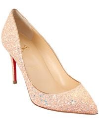 christian louboutin pigalle glitter red sole pump blue christian louboutin pigalle glitter red sole pump blue