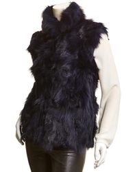 Adrienne Landau Rabbit Short Vest - Blue