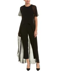 Trina Turk Capote Silk-trim Jumpsuit - Black