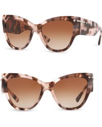 Valentino 55mm Butterfly Sunglasses - Brown