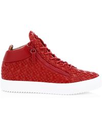 red studded converse