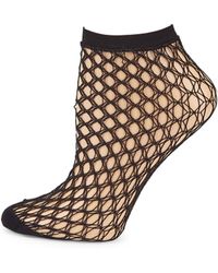 Falke Fishnet Ankle Socks - Black