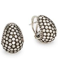 Lyst John Hardy Dotted Sterling Silver Buddha Belly Earrings In John Hardy Dotted Sterling Silver Buddha Belly Earrings Lyst