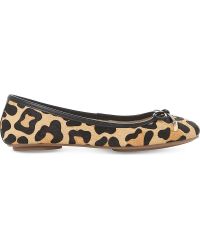 dune leopard print flat shoes