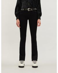 PAIGE Manhattan High-rise Bootcut Jeans - Black